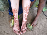 Indische Fußbemalung